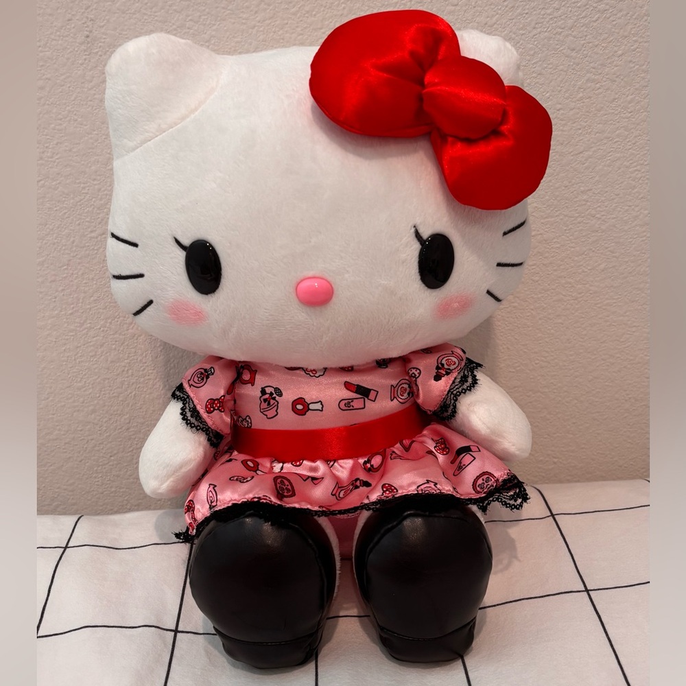 2012 Hello Kitty Red and Pink Stuffed Animal Plush